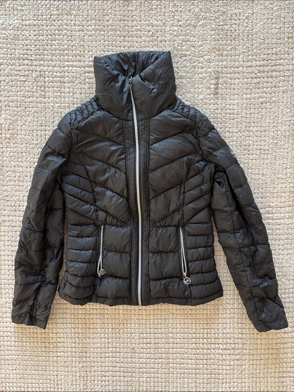 Michael Michael Kors Lightweight Black Quilted Packable Jacket